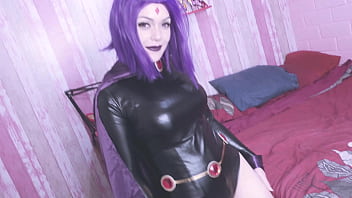 Raven Cosplay with a huge ass gets pounded - Goth Emo Teen