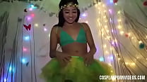 Mila Jade Cosplays Fairy And Takes Messy Cumshot In The Mouth